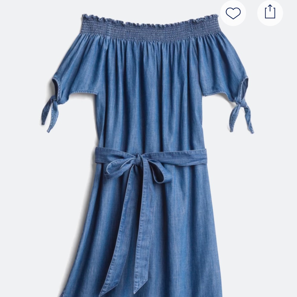 Market & Spruce Chambrays Off-Shoulder Dress